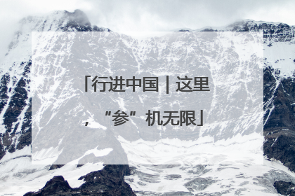 行进中国｜这里，“参”机无限