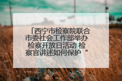 西宁市检察院联合市委社会工作部举办检察开放日活动 检察官讲述如何保护“少年的你”