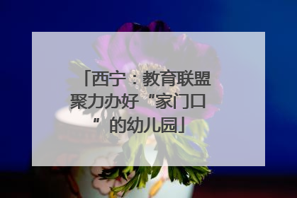西宁：教育联盟聚力办好“家门口”的幼儿园