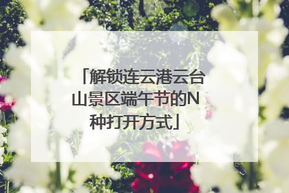 解锁连云港云台山景区端午节的N种打开方式