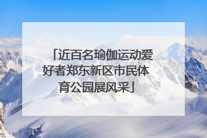 近百名瑜伽运动爱好者郑东新区市民体育公园展风采