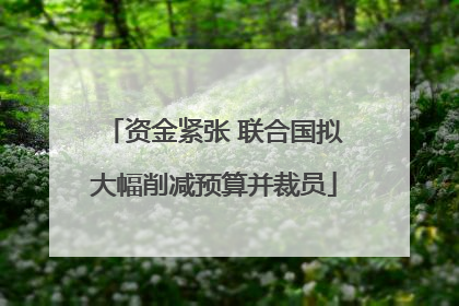 资金紧张 联合国拟大幅削减预算并裁员