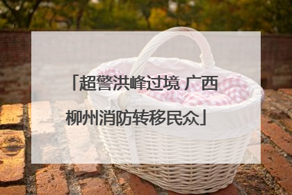 超警洪峰过境 广西柳州消防转移民众