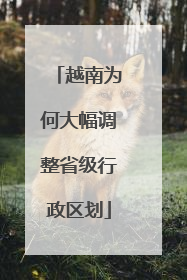 越南为何大幅调整省级行政区划