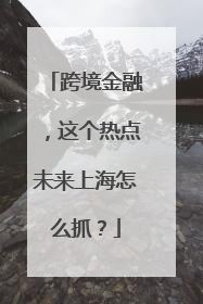 跨境金融，这个热点未来上海怎么抓？