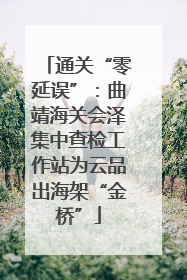 通关“零延误”：曲靖海关会泽集中查检工作站为云品出海架“金桥”