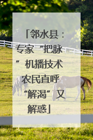 邻水县：专家“把脉”机播技术 农民直呼“解渴”又解惑