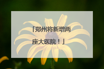 郑州将新增两座大医院！