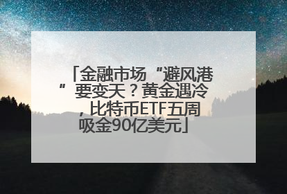 金融市场“避风港”要变天？黄金遇冷，比特币ETF五周吸金90亿美元