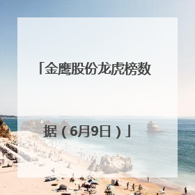 金鹰股份龙虎榜数据（6月9日）