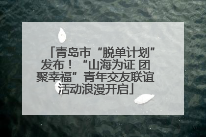 青岛市“脱单计划”发布！“山海为证 团聚幸福”青年交友联谊活动浪漫开启