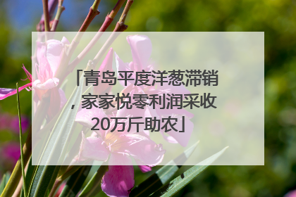 青岛平度洋葱滞销，家家悦零利润采收20万斤助农