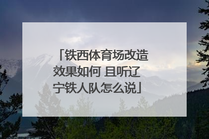 铁西体育场改造效果如何 且听辽宁铁人队怎么说