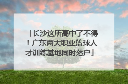长沙这所高中了不得！广东两大职业篮球人才训练基地同时落户