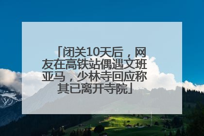 闭关10天后，网友在高铁站偶遇文班亚马，少林寺回应称其已离开寺院