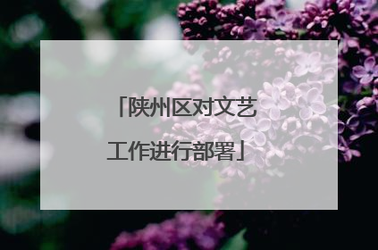 陕州区对文艺工作进行部署