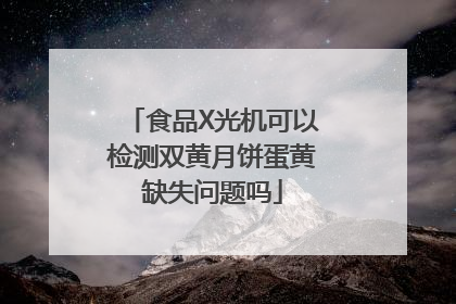 食品X光机可以检测双黄月饼蛋黄缺失问题吗