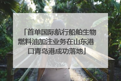 首单国际航行船舶生物燃料油加注业务在山东港口青岛港成功落地