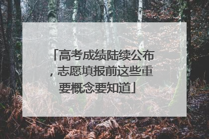 高考成绩陆续公布，志愿填报前这些重要概念要知道