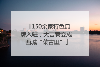 150余家特色品牌入驻，大吉巷变成西城“菜古里”