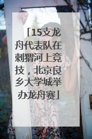 15支龙舟代表队在刺猬河上竞技，北京良乡大学城举办龙舟赛