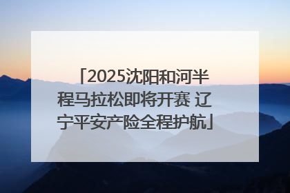 2025沈阳和河半程马拉松即将开赛 辽宁平安产险全程护航