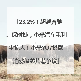 23.2%！超越奔驰、保时捷，小米汽车毛利率惊人！小米YU7搭载消费级芯片惹争议