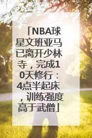 NBA球星文班亚马已离开少林寺，完成10天修行：4点半起床，训练强度高于武僧